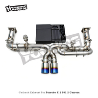 Système d'échappement Boska à soupapes GT3 personnalisé avec silencieux cat-back en acier inoxydable SS304 pour Porsche 911 991.2 Carrera 4/S/4S 3.0T 2016-2018