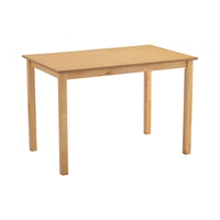 Ensemble de salle à manger compact WALD en bois, couleur chêne naturel classique, style moderne et minimaliste, gain de place, 1 table + 4 chaises, 5 pièces