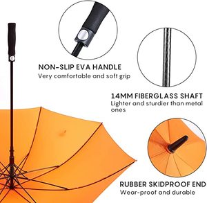 ร่มกอล์ฟขนาด30/47/55นิ้วร่มพาราโซลโลโก้ตามสั่งทำจากไฟเบอร์กลาสกันลม - Product Image 3