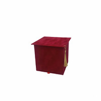 Boîte cadeau carrée recouverte de velours pour la saison des diplômes, boîte à fleurs fraîches, boîte à souvenirs, boîte cadeau