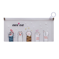 Dossier de fichiers en plastique transparent pochette d'enveloppe à fermeture éclair DL sac de documents à fermeture éclair pour le stockage de crayons en papier fournitures de bureau