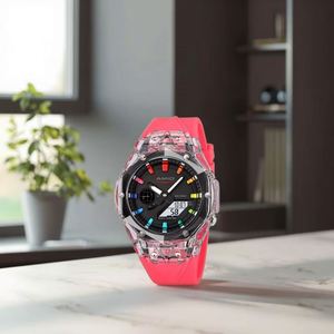 Boîtier en acier inoxydable 316L modifié en forme de G pour montre Ga2100 4ème/5ème génération avec bracelet en silicone - Product Image 1