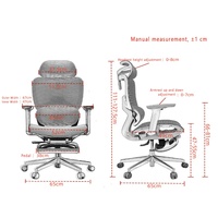 Chaise d'ordinateur à dossier haut ergonomique pour bureau à domicile moderne chaise de bureau en plastique avec accoudoir réglable appui-tête soutien lombaire