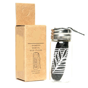 100% fil <span class=keywords><strong>dentaire</strong></span> en bambou naturel biodégradable végétalien sûr saveur de menthe gencives saines produit de gros-charbon blanc noir - Product Image 5