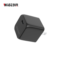 Chargeur rapide WISESIR 20W GaN PD 3.0 avec protection OTP/OVP, adaptateur secteur USB-C à 92% d'efficacité pour téléphones