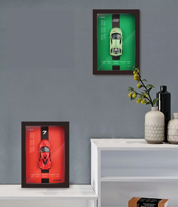 차량 1/32 다이캐스트 금속 미니어처 장난감 자동차 클래식 합금 장난감 소장 슈퍼 금속 자동차 모델 키트와 3D 나무 사진 프레임 - Product Image 6