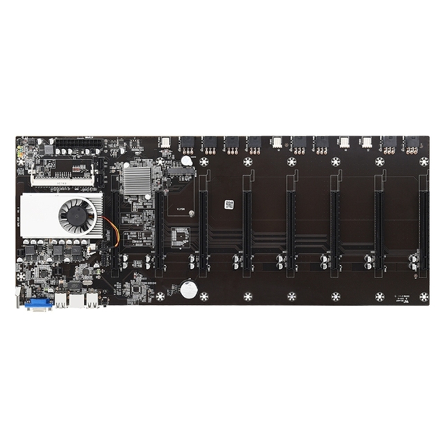 Professional BTC-T37 Mining Motherboard Integrated 8 PCl-E X16 Onboard Processor