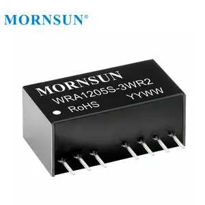 Mornsun conversor ultrafino, conversor de entrada ultrafina WRA1205S-3WR2 saída única regulada 9-18vdc 12v para 5v dc/dc