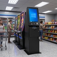 Promotion : Kiosque de rédemption tactile incurvé en acier pour distributeur automatique, sur pied, pour centre commercial, avec garantie d'un an, en anglais