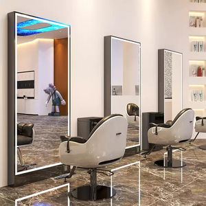 Espejos LED de doble cara modernos para peluquería, conjunto de muebles de peluquería con características duraderas, vestidor personalizado de lujo - Product Image 5