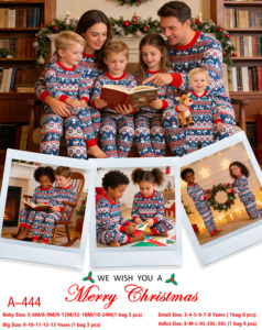 New Pure Cotton Weihnachts kleidung Set Winter Eltern-Kind Home Kleidung Langarm Cartoon Pyjamas Großhandel - Product Image 1