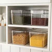 Boîte de rangement de réfrigérateur de cuisine en plastique Transparent PET empilable