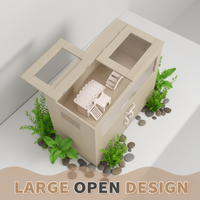 Cage en bois de luxe pour hamster et écureuil avec compartiment séparé, maison pour animaux de compagnie moderne et écologique, design Totoro