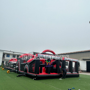 Carrera de obstáculos inflable gigante de PVC personalizada para eventos Carrera más larga para tobogán inflable con soplador incluido - Product Image 4