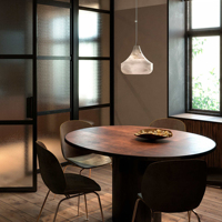 Suspension moderne en albâtre naturel blanc chaud, style Wabi Sabi, pour hôtel et villa, avec LED et IRC élevé 90