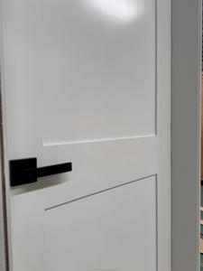 フランス風モダンな二枚折りルーバーパネル付きHDF木製ドア（防水仕上げ、バスルーム、寝室、屋内用） - Product Image 5