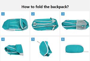 Sac à dos d'extérieur imperméable tendance transfrontalier, nouveau design pliable pour la randonnée, les voyages, l'équitation, le rangement - Fermeture éclair - Product Image 3