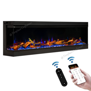 72 inch trong tường lửa điện 3 mặt kính trong nhà LED trang trí lò sưởi điện lò sưởi 3 bên kính Lò sưởi - Product Image 2