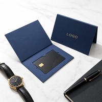 Caja de Regalo de Lujo Personalizada, Estilo Libro Rígido, con Logotipo Estampado en Caliente, para Tarjetas de Membresía VIP