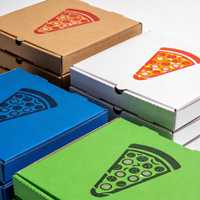 Boîte à pizza en carton ondulé personnalisée, design écologique résistant à la graisse, pour la livraison, les plats à emporter, les pizzerias et les restaurants