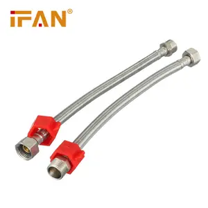 IFAN 1/2 Inch Flexible Braided Hand Held Shower Head Hose Stainless Steel Shower Hose with Brass Insert and Nut