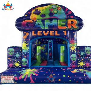 Vente flash Château gonflable extérieur sur le thème du niveau 1 des joueurs Château gonflable en PVC pour enfants pour aire de jeux - Product Image 3