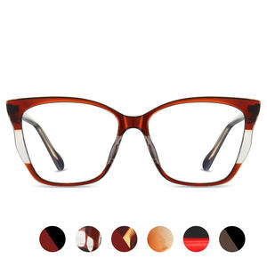 Montures de lunettes œil-de-chat 87230, monture complète en acétate, protection anti-lumière bleue, design unisexe, charnières à ressort - Product Image 5