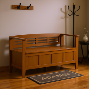 Banco de Almacenamiento para Entrada Adams, Zapatero de Madera, Construcción Duradera, Diseño Tradicional, Muebles para el Hogar - Product Image 2