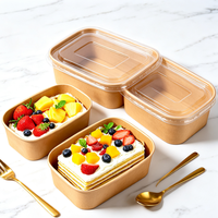 Boîte à emporter compostable longue durée, sans danger pour les aliments, emballage en cellophane, conforme aux normes du marché européen