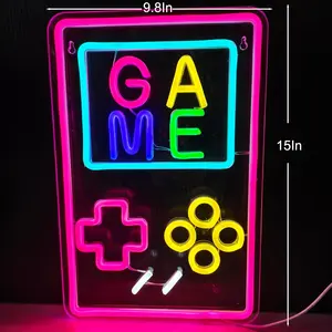 Gaming Neonschild, Handheld-Spielkonsolen Neonschild für Gamer-Raumdekoration, dimmbares Led-Gamer-Neonschild