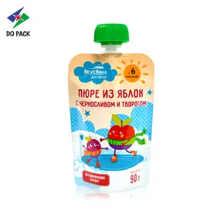 PE NY AL Kunststoff bedruckte Barriere Stand Up Beutel Auslauf Verpackungs tasche Doypack für Juice Drink Püree Automatische Verpackung