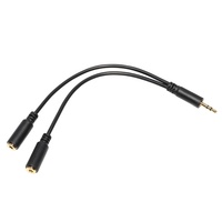 Câble audio 3,5 mm (1/8 pouce) TRS 3 pôles/2 anneaux mâle vers double femelle stéréo pour casque