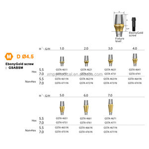 Titanium reto dental Mini Regular Hex <span class=keywords><strong>Abutment</strong></span> Transfer <span class=keywords><strong>Abutment</strong></span> 5 Fit para o produto Osstem Metal - Product Image 5
