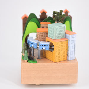 Sempre luminosa nuova città magica del vento carosello <span class=keywords><strong>in</strong></span> <span class=keywords><strong>legno</strong></span> carosello del treno per regali di festa compleanni san valentino natale - Product Image 2