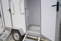 Toilettes préfabriquées portables de 20 pieds avec lavabo, douche et WC, séparation humide/sèche, pour hôtel et usage extérieur