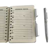 2026 nouveau cahier de poche à reliure à spirale en aluminium de haute qualité avec petit stylo nouveauté cahier de couverture en métal