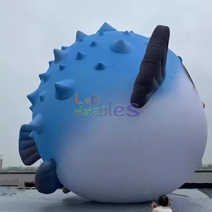 Sculpture géante gonflable de poisson-globe de dessin animé Poisson-globe gonflable Animal Sculpture de la vie marine Oeuvre d'art Décoration publicitaire - Product Image 4