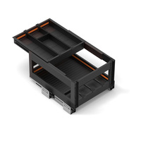 Organisateur de rangement étagéré coulissant pour épices, type tiroir, pour armoire de cuisine étroite