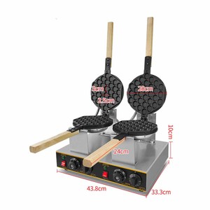 Machine à gaufres à bulles électrique professionnelle XEOLEO à <span class=keywords><strong>double</strong></span> tête, en acier inoxydable, rotative - Product Image 3