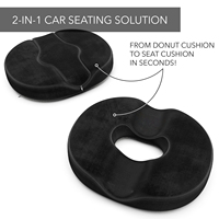 Coussin de chaise de bureau en mousse à mémoire de forme en forme de beignet, coussin de siège orthopédique médical en forme de beignet pour soulager la douleur du coccyx et la pression