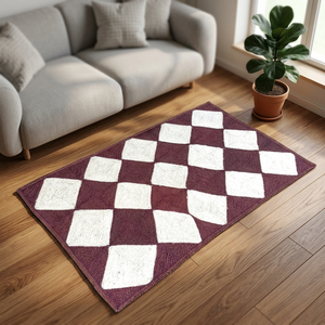 Modern Rectangle Novelty Patchwork Area Rug Red Orange Jute Braided Eco Friendly PET Friendly Non Slip Jute Backing Living Room - Product Image 6