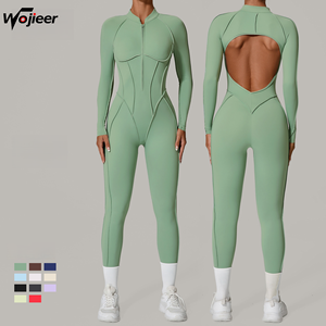 Wojieer Tùy Chỉnh Nén Onesie Thoáng Khí Phòng Tập Thể Dục Yoga Thể Thao Jumpsuit Shapewear Bodysuit Cho Phụ Nữ Yoga Jumpsuit Một Mảnh - Product Image 1