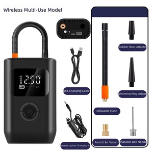 Inflador <span class=keywords><strong>de</strong></span> Neumáticos Inalámbrico Ultraligero <span class=keywords><strong>de</strong></span> 375g, Bomba <span class=keywords><strong>de</strong></span> Aire <span class=keywords><strong>de</strong></span> 150 PSI con Pantalla Digital, Recargable por USB para Auto, Motocicleta, Balón, Regalo - Product Image 1