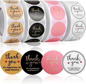 <span class=keywords><strong>Pas</strong></span> <span class=keywords><strong>cher</strong></span> Rouleau Logo <span class=keywords><strong>Impression</strong></span> Étiquette De Merci Personnalisé Imprimé Adhésif Merci Emballage Autocollants pour Petites Entreprises - Product Image 3