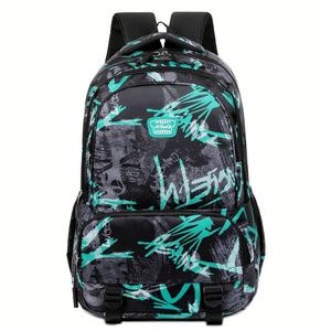 Manufacturer Custom Unisex Oxford Bag Pack <b>Letters</b> Pattern Schoolbags Anti-theft Waterproof Back Pack Student Backpack - Product Image 5