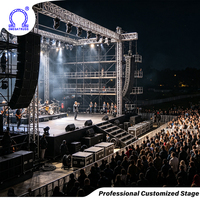 Scène d'événement principal de luxe durable avec structure de treillis en aluminium et toiture pour les organisateurs de concerts itinérants et de spectacles en direct