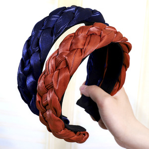 Punehovanci — <span class=keywords><strong>bandeau</strong></span> tressé en velours, serre-tête Vintage, en tissu élégant, Turban torsadé, pour le <span class=keywords><strong>maquillage</strong></span> - Product Image 4