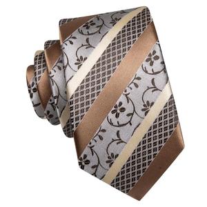 Cravatta Casual per Bambini e Ragazzi Hi-Tie, <span class=keywords><strong>Costume</strong></span> per Studenti, Esibizioni sul Palco, Uniforme a Righe Nere e Oro, Motivo Paisley in Poliestere - Product Image 4
