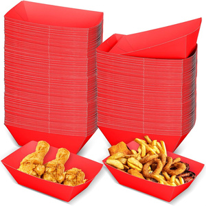 Boîtes de bateau colorées, boîtes de poulet frites de fête, plateaux de collation, boîtes de collation de Noël personnalisables, boîtes d'emballage de poulet rôti - Product Image 1