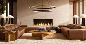 Nordic American Solid Wood Oak <b>Walnut</b> Color Circular Modern High Quality <b>Coffee</b> <b>Table</b> Living Room Furniture - Product Image 3